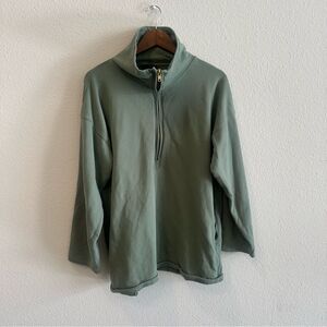 J Crew University terry long half-zip tunic 269